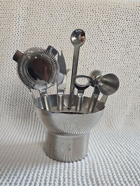 Bar Tool Set Silver